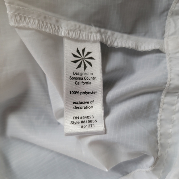 Athleta Windbreaker Jacket  in White Size M - Picture 3 of 6